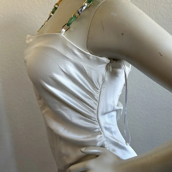 NWT ZARA Satin Camisole Dress with chain strap detail - Picture 9 of 11
